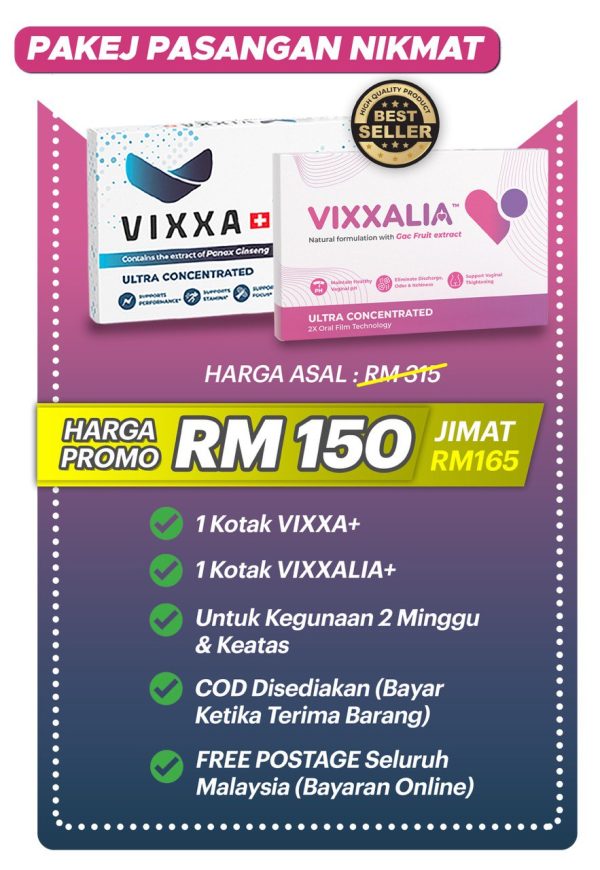 Pakej Pasangan Nikmat ( 1 Kotak Vixxa + 1 Kotak Vixxalia)