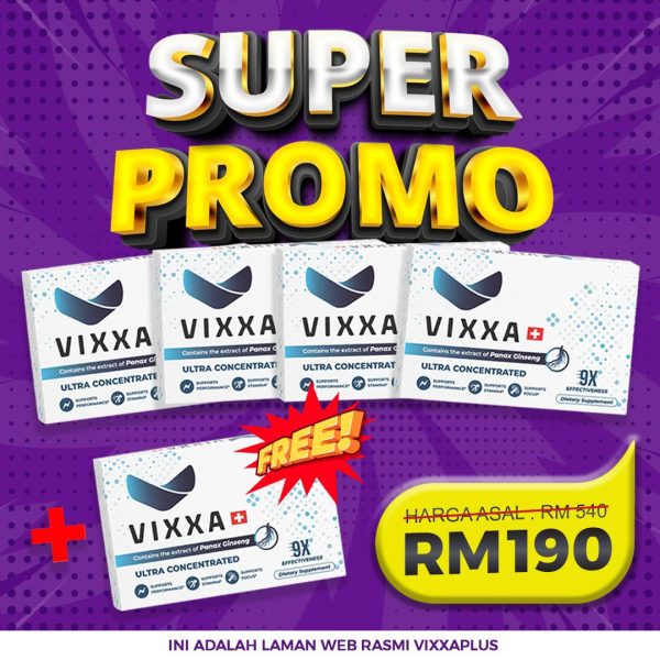 Pakej Super Promo ( 5 Kotak Vixxa+)